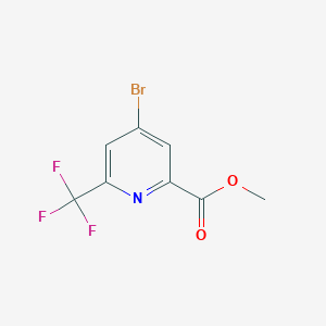 molecular formula C8H5BrF3NO2 B2667722 Methyl 4-bromo-6-(trifluoromethyl)picolinate CAS No. 1211579-71-3