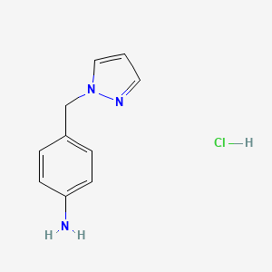B2667737 4-Pyrazol-1-ylmethyl-phenylamine hydrochloride CAS No. 1158463-71-8