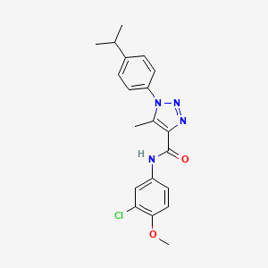 molecular formula C20H21ClN4O2 B2667739 N-(3-chloro-4-methoxyphenyl)-5-methyl-1-[4-(propan-2-yl)phenyl]-1H-1,2,3-triazole-4-carboxamide CAS No. 899726-65-9