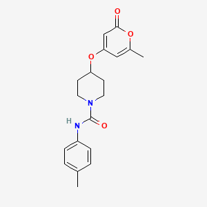 molecular formula C19H22N2O4 B2667784 4-((6-methyl-2-oxo-2H-pyran-4-yl)oxy)-N-(p-tolyl)piperidine-1-carboxamide CAS No. 1706300-53-9
