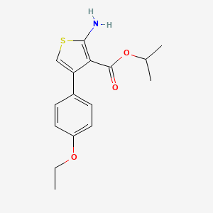 molecular formula C16H19NO3S B2667864 Isopropyl 2-amino-4-(4-ethoxyphenyl)thiophene-3-carboxylate CAS No. 351157-54-5