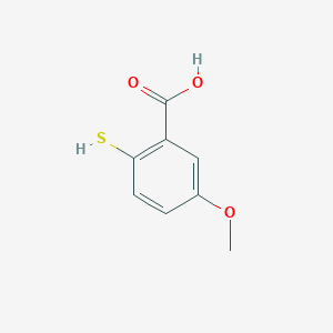 molecular formula C8H8O3S B026679 5-Methoxy-2-sulfanylbenzoic acid CAS No. 16807-37-7