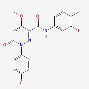molecular formula C19H15F2N3O3 B2667918 N-(3-fluoro-4-methylphenyl)-1-(4-fluorophenyl)-4-methoxy-6-oxo-1,6-dihydropyridazine-3-carboxamide CAS No. 942005-40-5