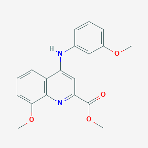 molecular formula C19H18N2O4 B2667924 methyl 8-methoxy-4-[(3-methoxyphenyl)amino]quinoline-2-carboxylate CAS No. 1207058-06-7