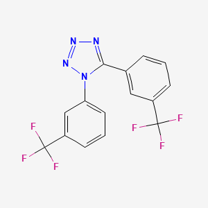 molecular formula C15H8F6N4 B2668012 bis[3-(trifluoromethyl)phenyl]-1H-1,2,3,4-tetrazole CAS No. 339108-54-2