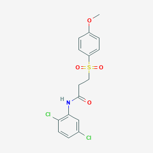 molecular formula C16H15Cl2NO4S B2668014 N-(2,5-dichlorophenyl)-3-((4-methoxyphenyl)sulfonyl)propanamide CAS No. 922985-19-1