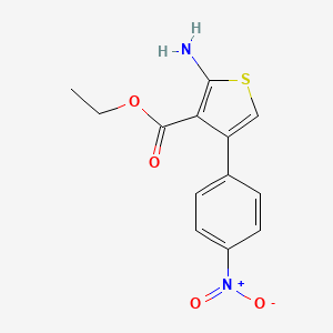 molecular formula C13H12N2O4S B2668027 Ethyl 2-amino-4-(4-nitrophenyl)thiophene-3-carboxylate CAS No. 312727-66-5