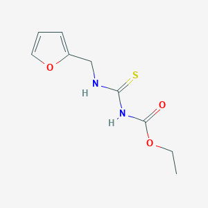 molecular formula C9H12N2O3S B2668048 ethyl N-{[(2-furylmethyl)amino]carbothioyl}carbamate CAS No. 611186-60-8