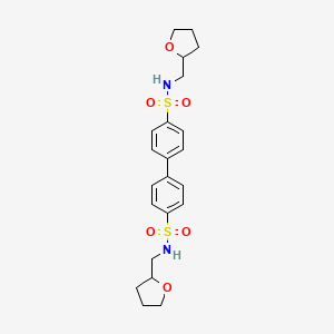 molecular formula C22H28N2O6S2 B2668063 N4,N4'-bis[(oxolan-2-yl)methyl]-[1,1'-biphenyl]-4,4'-disulfonamide CAS No. 440338-82-9