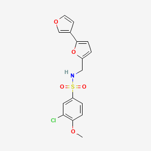 molecular formula C16H14ClNO5S B2668072 N-([2,3'-bifuran]-5-ylmethyl)-3-chloro-4-methoxybenzenesulfonamide CAS No. 2034567-13-8