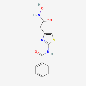 molecular formula C12H11N3O3S B2668079 N-{4-[(HYDROXYCARBAMOYL)METHYL]-1,3-THIAZOL-2-YL}BENZAMIDE CAS No. 866124-03-0