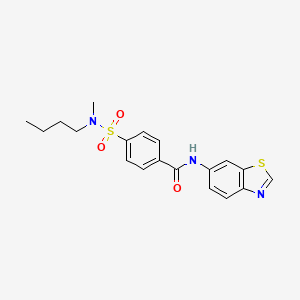 molecular formula C19H21N3O3S2 B2668111 N-(1,3-benzothiazol-6-yl)-4-[butyl(methyl)sulfamoyl]benzamide CAS No. 899988-64-8