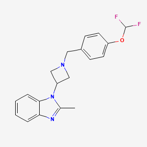 1-[1-[[4-(Difluoromethoxy)phenyl]methyl]azetidin-3-yl]-2-methylbenzimidazole