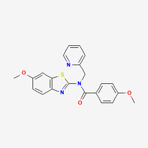 4-methoxy-N-(6-methoxybenzo[d]thiazol-2-yl)-N-(pyridin-2-ylmethyl)benzamide