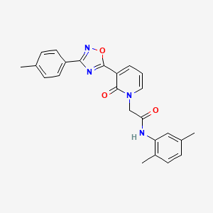 molecular formula C24H22N4O3 B2668142 N-(2,5-dimethylphenyl)-2-{3-[3-(4-methylphenyl)-1,2,4-oxadiazol-5-yl]-2-oxo-1,2-dihydropyridin-1-yl}acetamide CAS No. 1105222-50-1