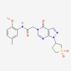 2-(1-(1,1-dioxidotetrahydrothiophen-3-yl)-4-oxo-1H-pyrazolo[3,4-d]pyrimidin-5(4H)-yl)-N-(2-methoxy-5-methylphenyl)acetamide