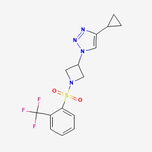 4-cyclopropyl-1-(1-((2-(trifluoromethyl)phenyl)sulfonyl)azetidin-3-yl)-1H-1,2,3-triazole