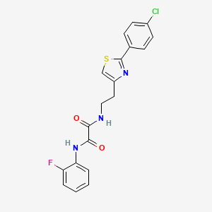 N-{2-[2-(4-chlorophenyl)-1,3-thiazol-4-yl]ethyl}-N'-(2-fluorophenyl)ethanediamide