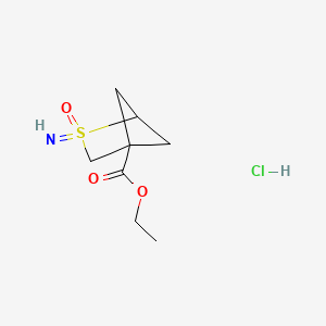 Ethyl 2-imino-2-oxo-2lambda6-thiabicyclo[2.1.1]hexane-4-carboxylate;hydrochloride