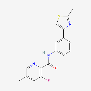 3-fluoro-5-methyl-N-[3-(2-methyl-1,3-thiazol-4-yl)phenyl]pyridine-2-carboxamide