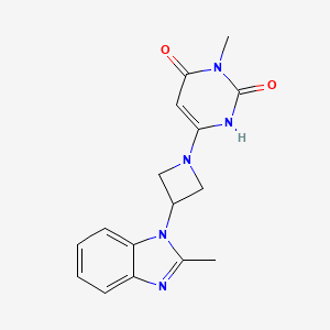 3-Methyl-6-[3-(2-methylbenzimidazol-1-yl)azetidin-1-yl]-1H-pyrimidine-2,4-dione
