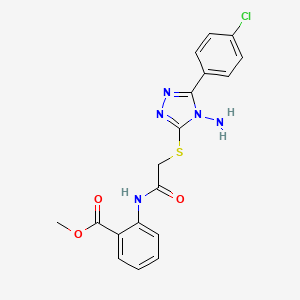 methyl 2-(2-{[4-amino-5-(4-chlorophenyl)-4H-1,2,4-triazol-3-yl]sulfanyl}acetamido)benzoate