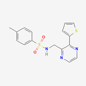 4-methyl-N-((3-(thiophen-2-yl)pyrazin-2-yl)methyl)benzenesulfonamide