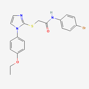 molecular formula C19H18BrN3O2S B2668214 N-(4-bromophenyl)-2-[1-(4-ethoxyphenyl)imidazol-2-yl]sulfanylacetamide CAS No. 688336-31-4