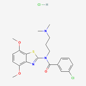 3-chloro-N-(4,7-dimethoxybenzo[d]thiazol-2-yl)-N-(3-(dimethylamino)propyl)benzamide hydrochloride