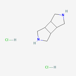 molecular formula C8H16Cl2N2 B2668246 (1R,2R,6S,7S)-4,9-diazatricyclo[5.3.0.0,2,6]decane dihydrochloride CAS No. 2202731-21-1