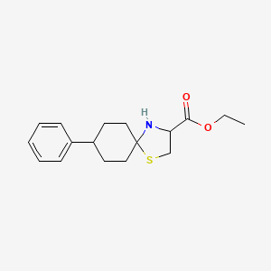 molecular formula C17H23NO2S B2668260 Ethyl 8-phenyl-1-thia-4-azaspiro[4.5]decane-3-carboxylate CAS No. 158745-64-3