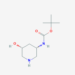 molecular formula C10H20N2O3 B2668312 tert-butyl N-[(3S,5R)-5-hydroxypiperidin-3-yl]carbamate CAS No. 849161-66-6