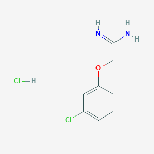 molecular formula C8H10Cl2N2O B2668332 2-(3-Chlorophenoxy)ethanimidamide hydrochloride CAS No. 1170125-01-5