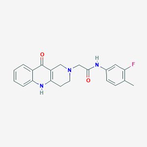 molecular formula C21H20FN3O2 B2668358 N-(3-fluoro-4-methylphenyl)-2-(10-oxo-3,4,5,10-tetrahydrobenzo[b][1,6]naphthyridin-2(1H)-yl)acetamide CAS No. 1251547-13-3