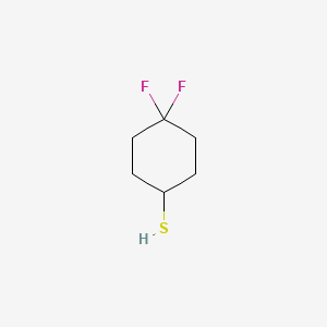 molecular formula C6H10F2S B2668374 4,4-Difluorocyclohexane-1-thiol CAS No. 1543102-18-6