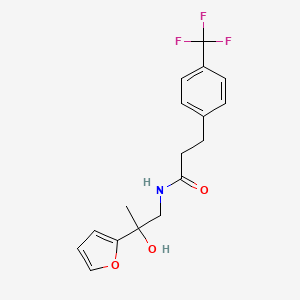 molecular formula C17H18F3NO3 B2668376 N-[2-(furan-2-yl)-2-hydroxypropyl]-3-[4-(trifluoromethyl)phenyl]propanamide CAS No. 1798512-34-1