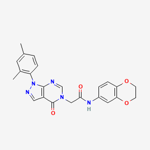 N-(2,3-dihydrobenzo[b][1,4]dioxin-6-yl)-2-(1-(2,4-dimethylphenyl)-4-oxo-1H-pyrazolo[3,4-d]pyrimidin-5(4H)-yl)acetamide