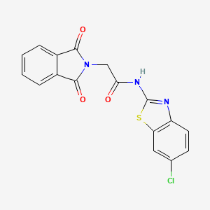 molecular formula C17H10ClN3O3S B2668405 N-(6-chlorobenzo[d]thiazol-2-yl)-2-(1,3-dioxoisoindolin-2-yl)acetamide CAS No. 125670-90-8