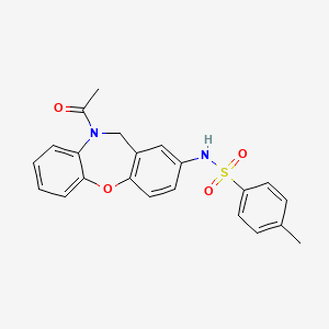 N-(10-acetyl-10,11-dihydrodibenzo[b,f][1,4]oxazepin-2-yl)-4-methylbenzenesulfonamide