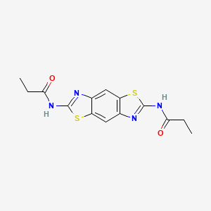 N-[6-(propanoylamino)-1,3-thiazolo[5,4-f]benzothiazol-2-yl]propanamide