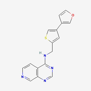 molecular formula C16H12N4OS B2668436 N-{[4-(furan-3-yl)thiophen-2-yl]methyl}pyrido[3,4-d]pyrimidin-4-amine CAS No. 2379994-98-4