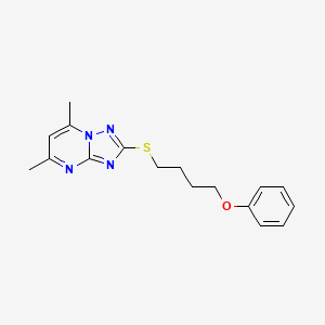 5,7-Dimethyl-2-[(4-phenoxybutyl)sulfanyl][1,2,4]triazolo[1,5-a]pyrimidine