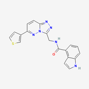 N-((6-(thiophen-3-yl)-[1,2,4]triazolo[4,3-b]pyridazin-3-yl)methyl)-1H-indole-4-carboxamide
