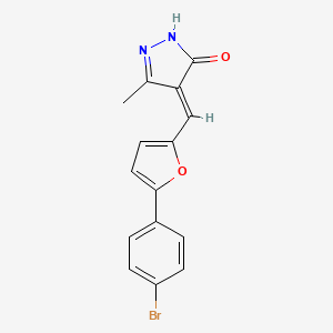(E)-4-((5-(4-bromophenyl)furan-2-yl)methylene)-3-methyl-1H-pyrazol-5(4H)-one