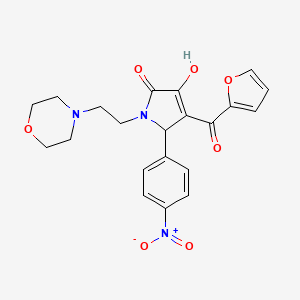 4-(furan-2-carbonyl)-3-hydroxy-1-(2-morpholinoethyl)-5-(4-nitrophenyl)-1H-pyrrol-2(5H)-one