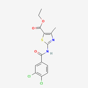 Ethyl 2-{[(3,4-dichlorophenyl)carbonyl]amino}-4-methyl-1,3-thiazole-5-carboxylate