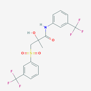 2-hydroxy-2-methyl-N-[3-(trifluoromethyl)phenyl]-3-{[3-(trifluoromethyl)phenyl]sulfonyl}propanamide