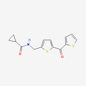 N-((5-(thiophene-2-carbonyl)thiophen-2-yl)methyl)cyclopropanecarboxamide