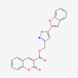 (5-(benzofuran-2-yl)isoxazol-3-yl)methyl 2-oxo-2H-chromene-3-carboxylate