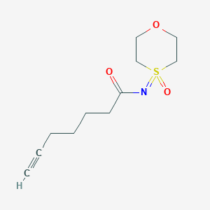 N-(4-Oxo-1,4-oxathian-4-ylidene)hept-6-ynamide